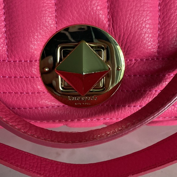 😍Kate Spade Gold Coast Evangeline Hot Pink Purse👛 🎄 gift!! Barbie lovers!! - Picture 3 of 11